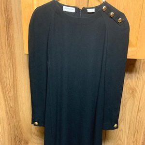 Liz Claiborne black ¾ sleeve classic sheath dress / S (no size tag)